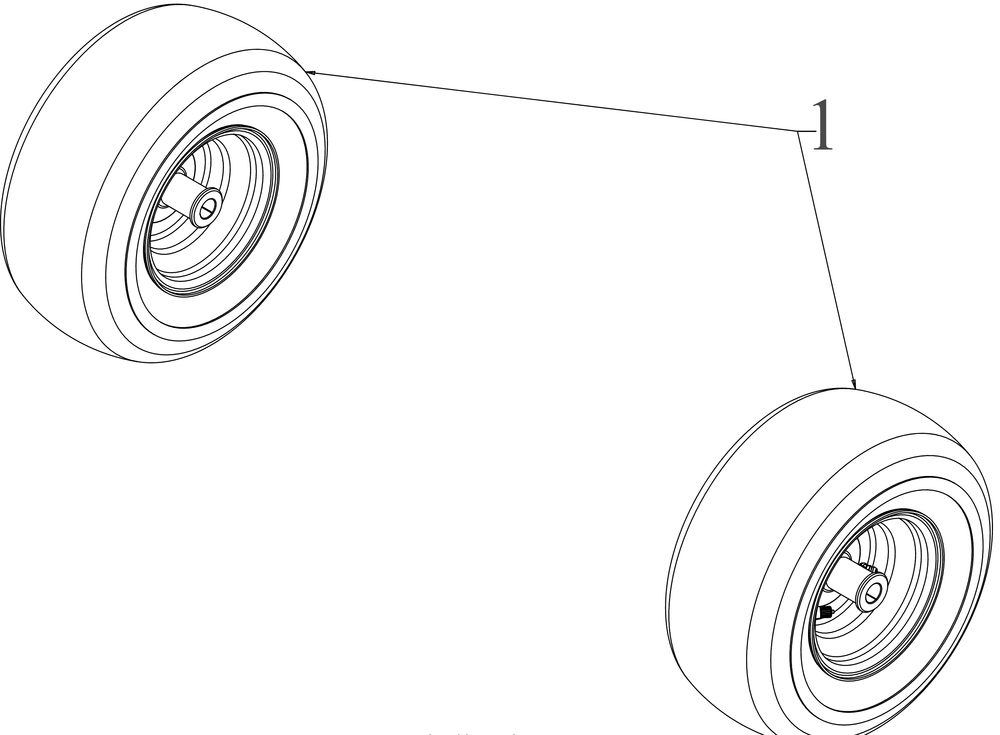 Wheels-Front Diagram and Parts List for ZT2-54KW (17RIEACI010)(2020) Cub Cadet Lawn Tractor